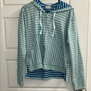 Columbia Blue and White Striped Pullover